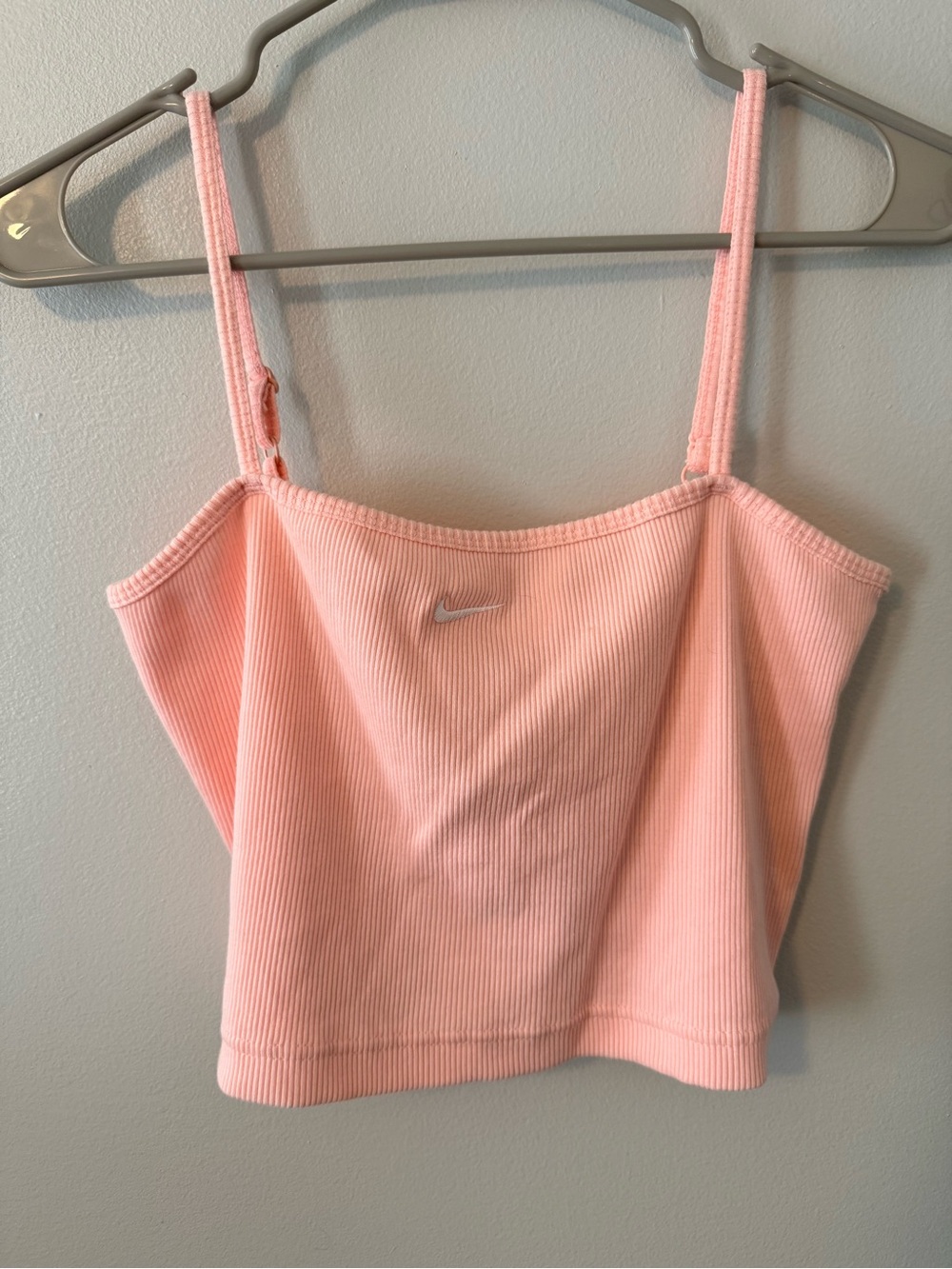 NWT Nike Pink Ribbed Cropped Cami Tank